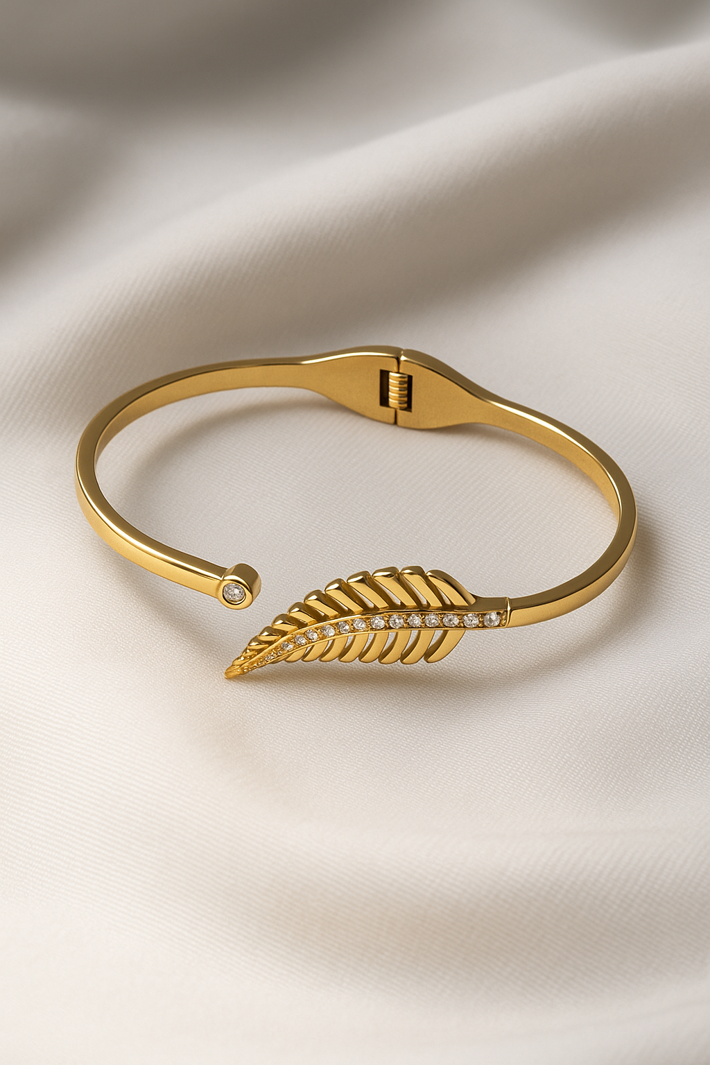 Golden Feather Elegance Bracelet
