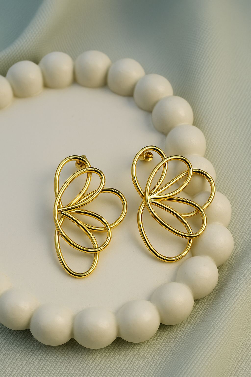 Golden Bloom Statement Earrings