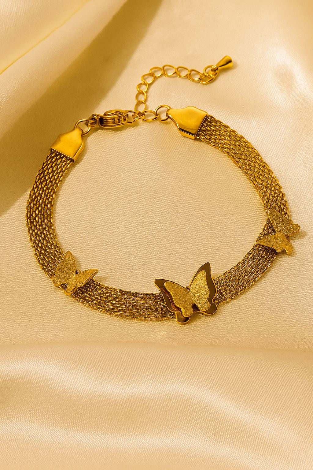 Golden Butterfly Charm Bracelet,