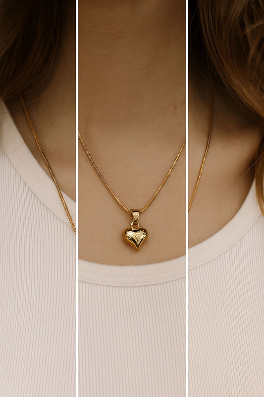 Golden Heart Glow anti tarnish Pendant