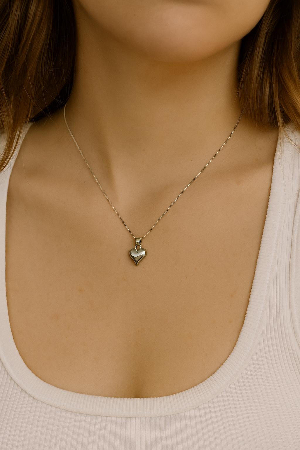 Silver Heart Grace Pendant