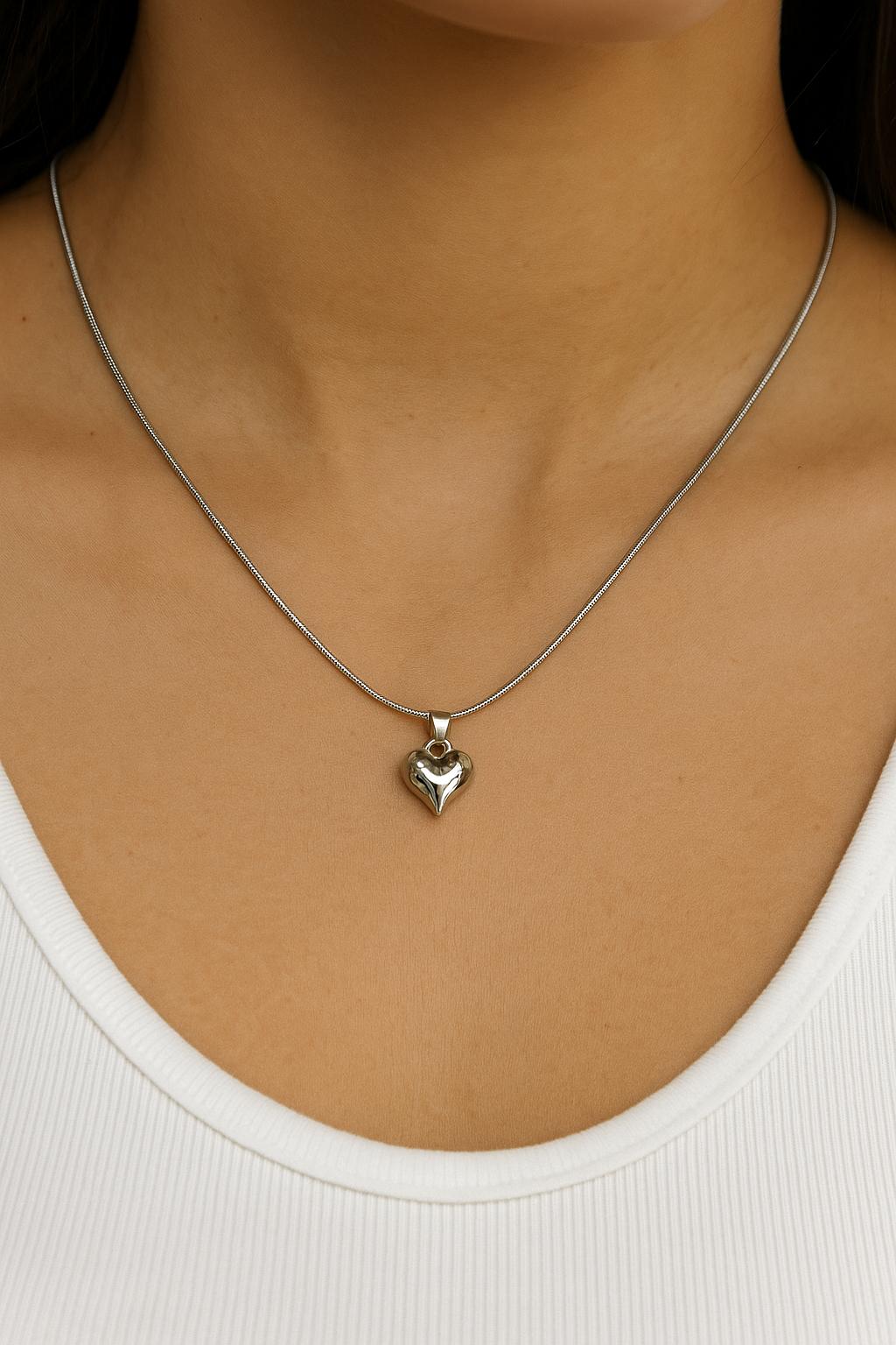 Silver Heart Grace Pendant