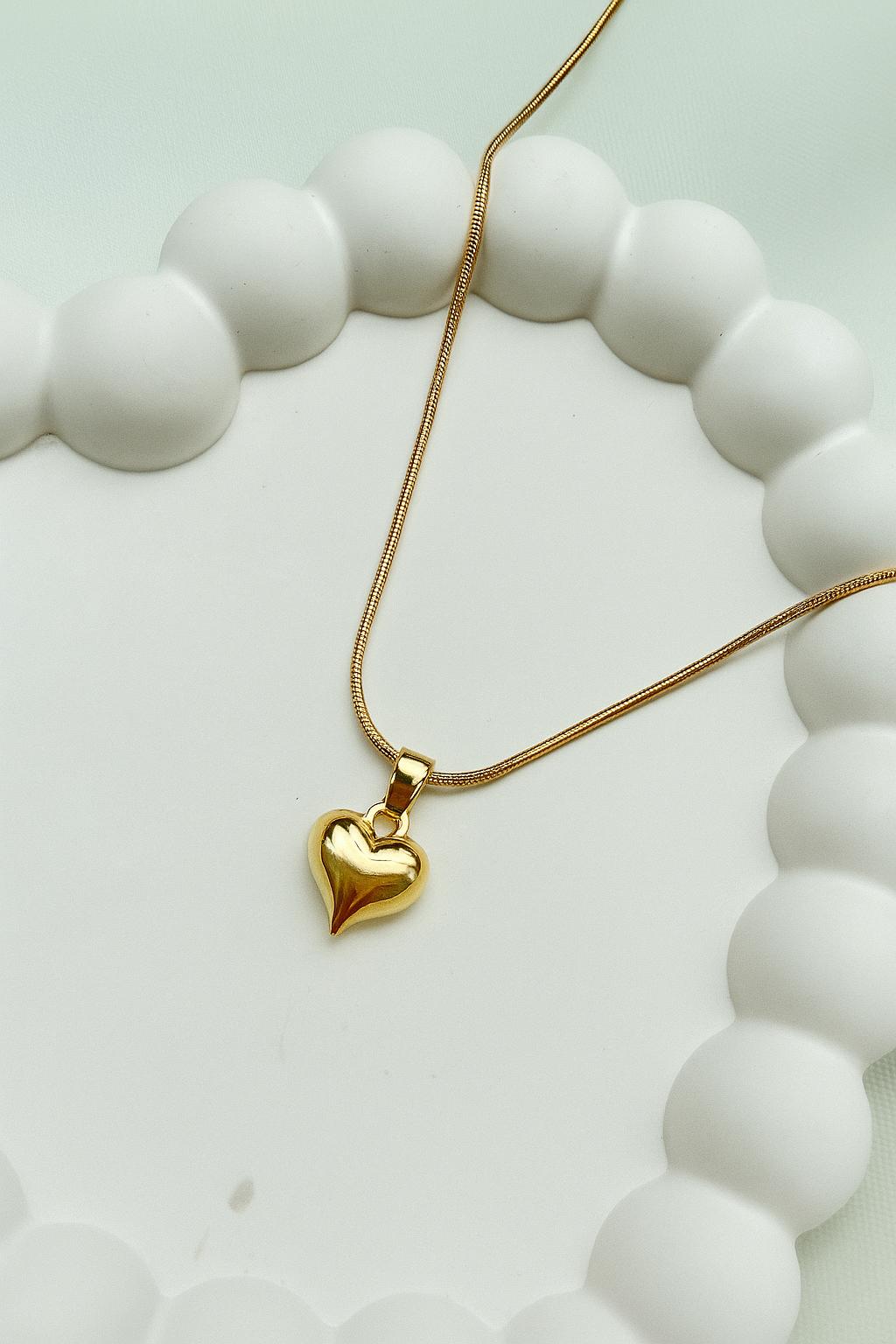 Golden Heart Glow anti tarnish Pendant