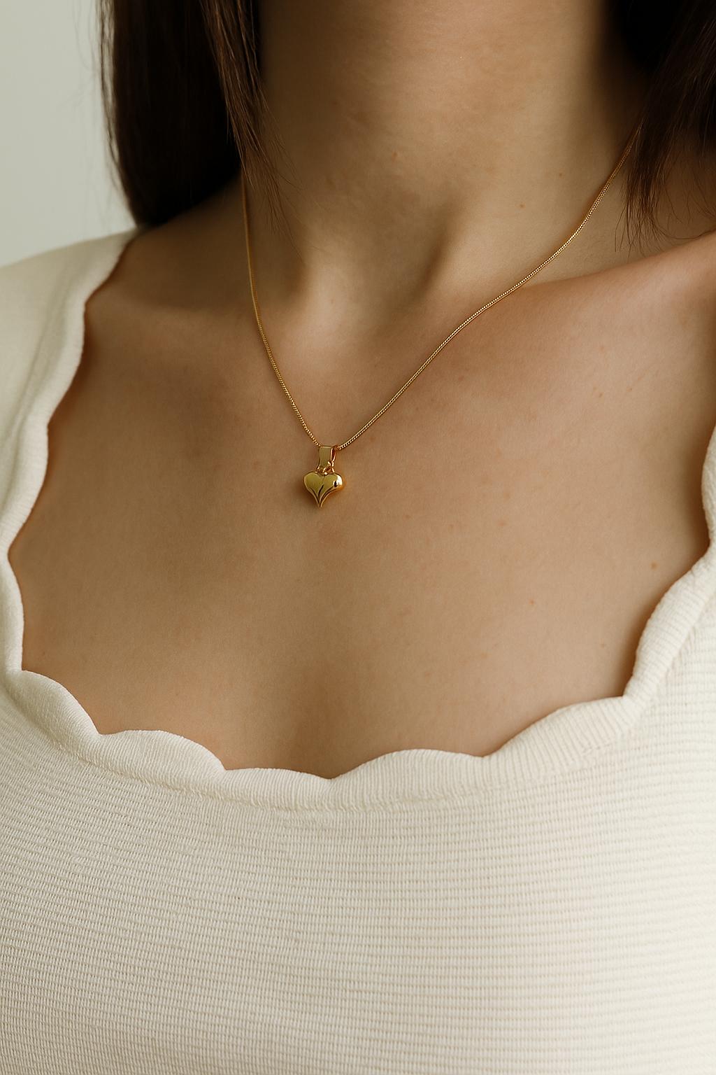 Golden Heart Glow anti tarnish Pendant