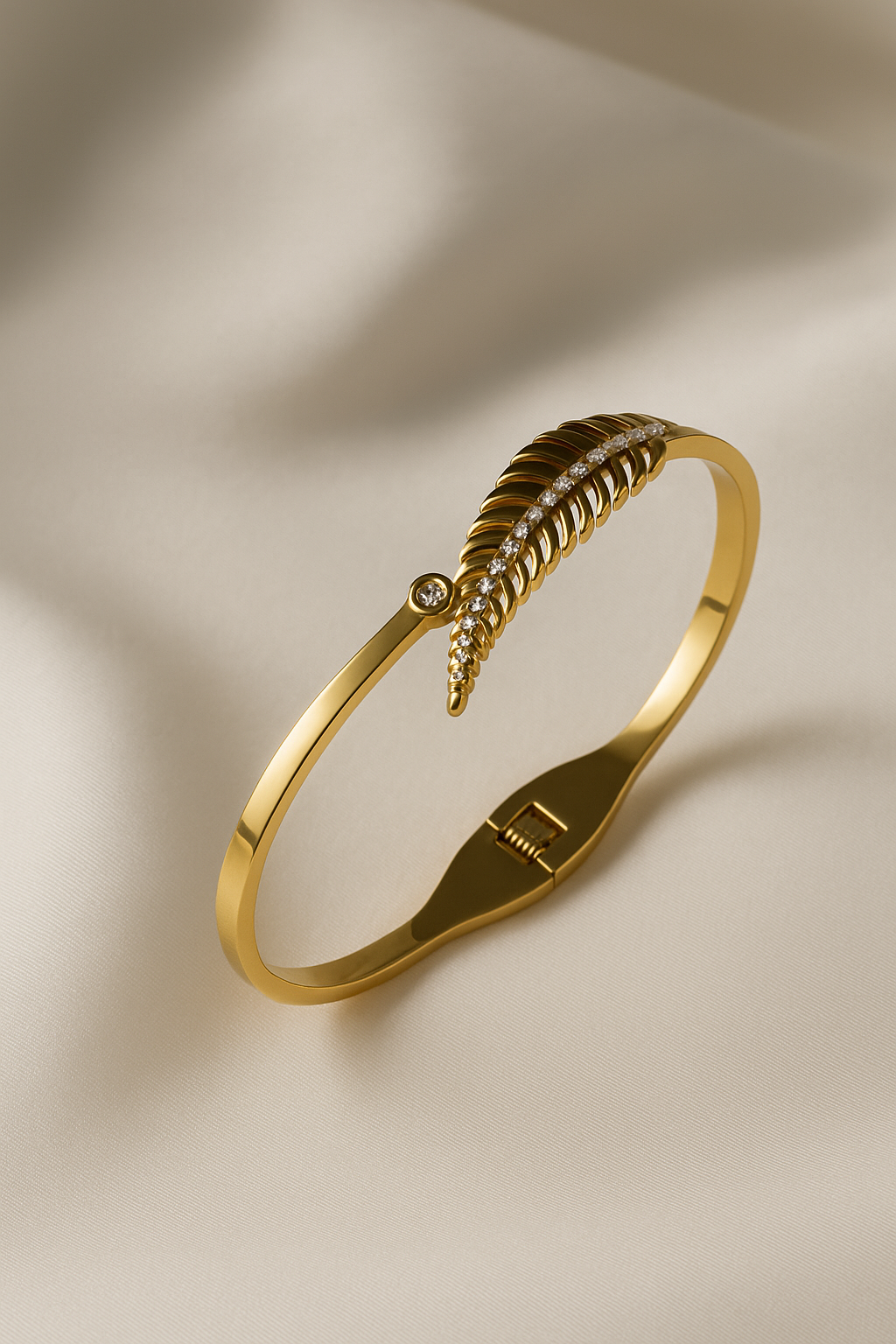 Golden Feather Elegance Bracelet