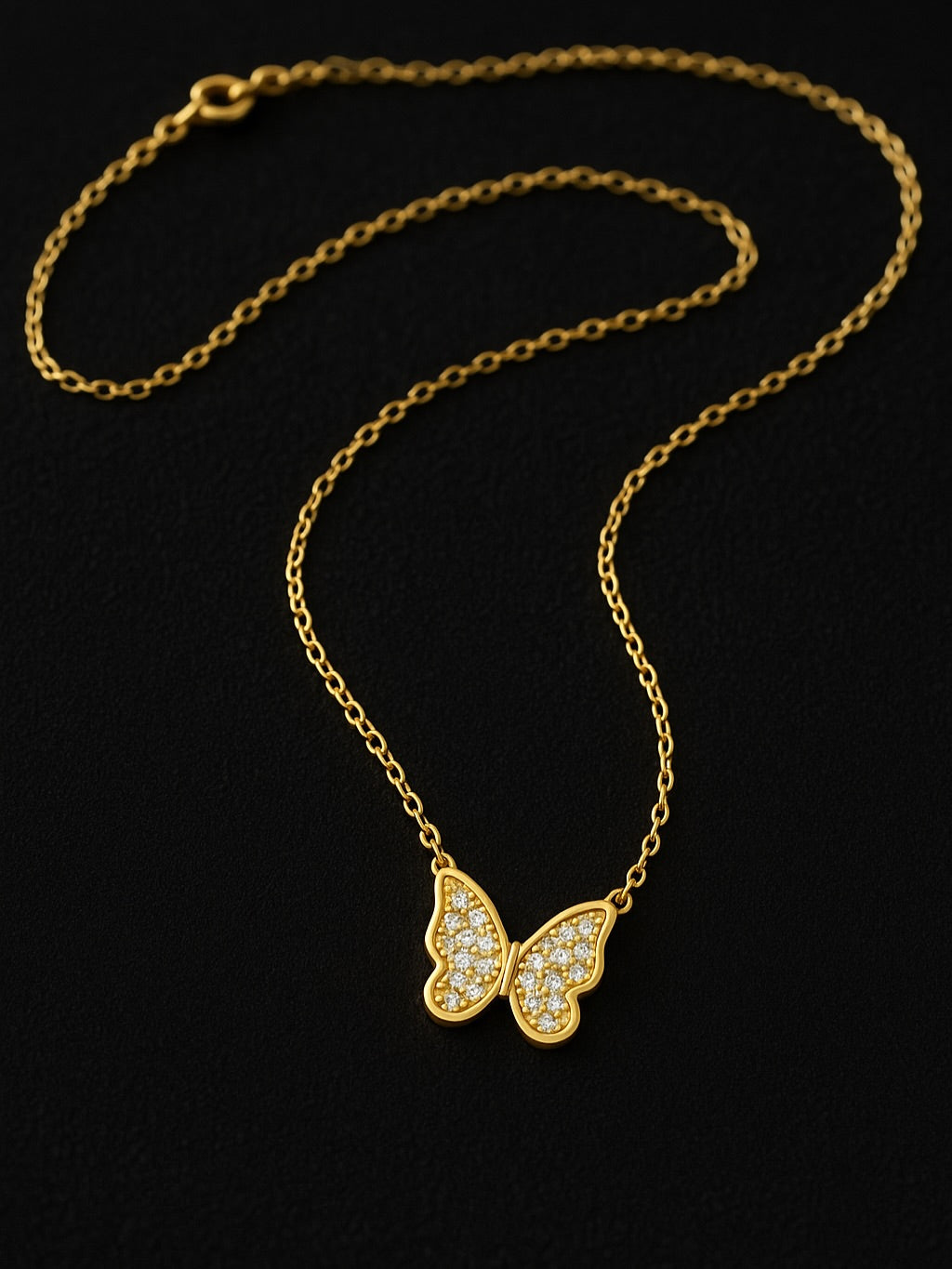 Golden Wings Butterfly anti tarnish Necklace