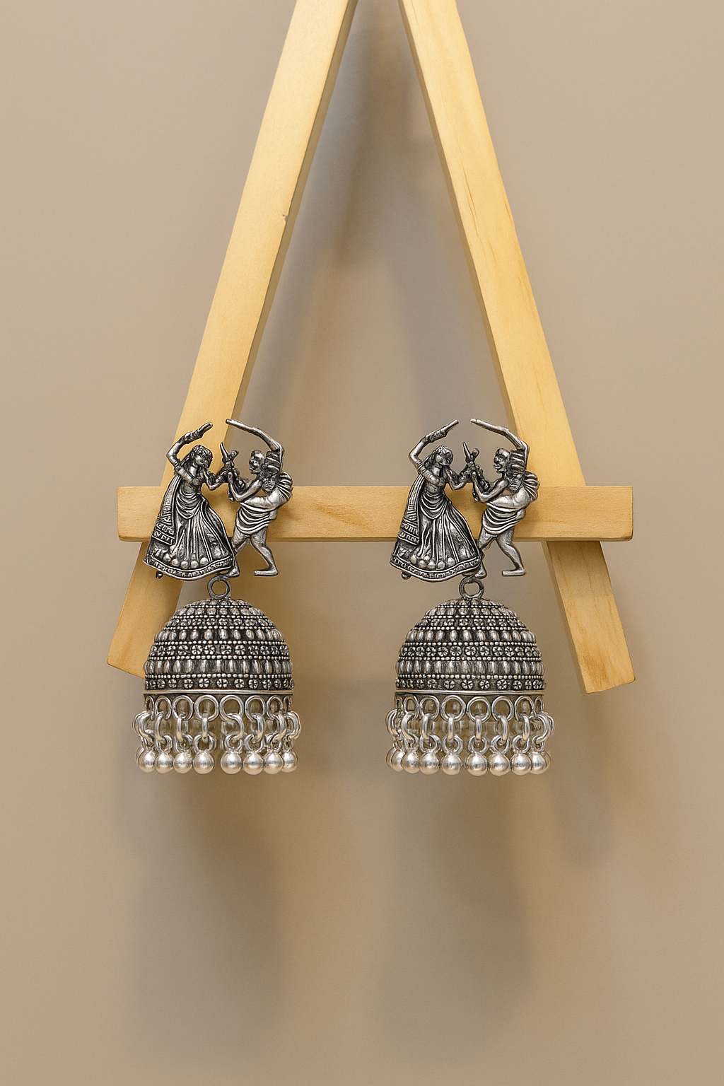 Garba Grace Oxidized Jhumkas