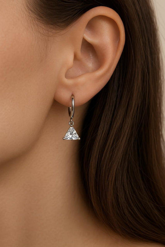 Triangle-Cut Drop Earrings