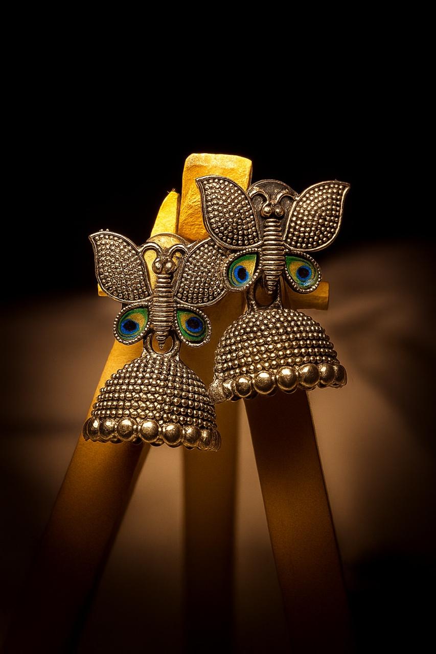 Butterfly Design Jhumka Earrings