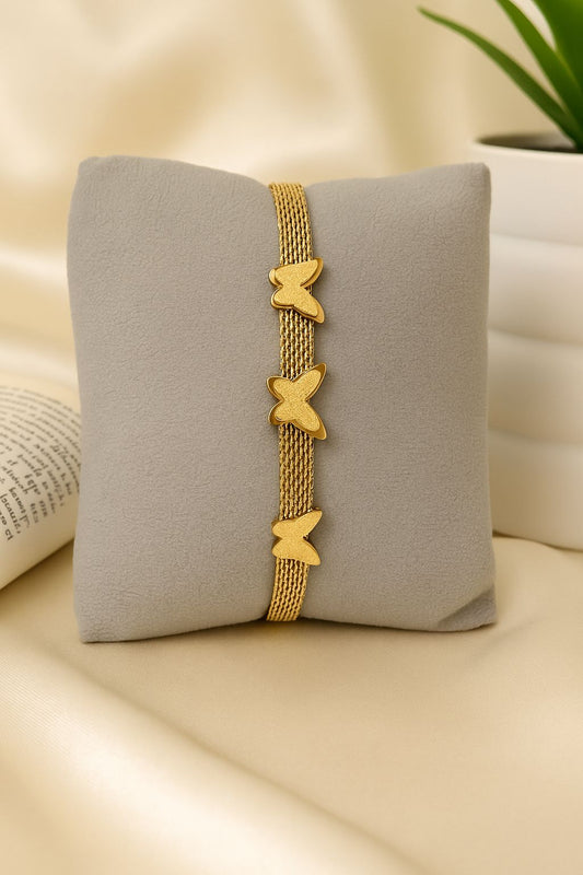 Golden Butterfly Charm Bracelet,