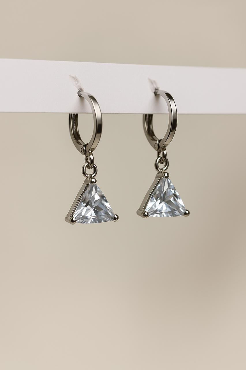 Triangle-Cut Drop Earrings
